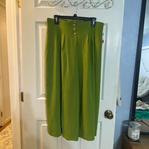 Jules & Leopold Vibrant Green Maxi Skirt